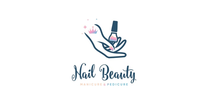 Nail polish logo design icon vector with unique element concept Premium Vector