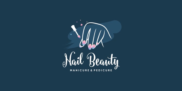 Nail polish logo design icon vector with unique element concept Premium Vector