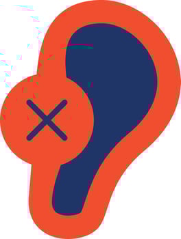 Deaf Color Icon vector
