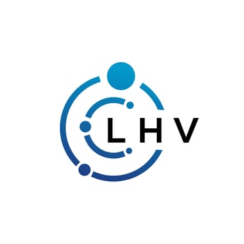 LHV letter technology logo design on white background. LHV creative initials letter IT logo concept. LHV letter design. vector