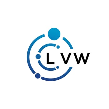 LVW letter technology logo design on white background. LVW creative initials letter IT logo concept. LVW letter design. vector