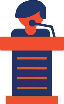 Podium Color Icon vector