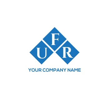 UFR letter logo design on WHITE background. UFR creative initials letter logo concept. UFR letter design. vector