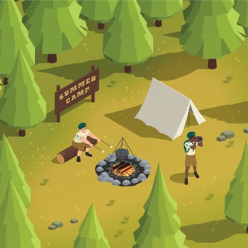 Summer Camp Illustration vector