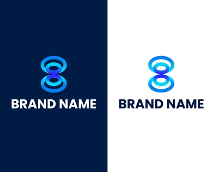 letter b modern logo design template vector