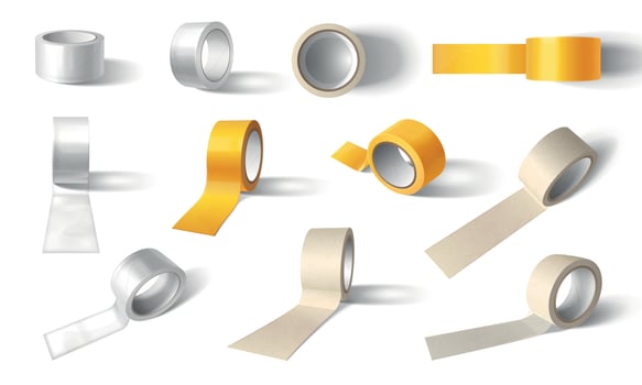 Realistic Duct Tapes Set vector