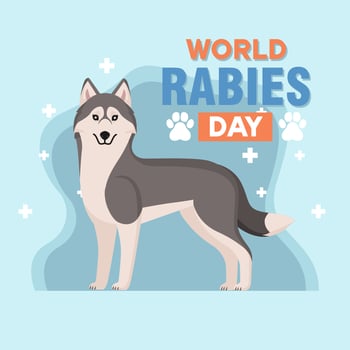 World Rabies Day vector illustration banner. Observed each year on September 28th across the globe. Vector eps 10