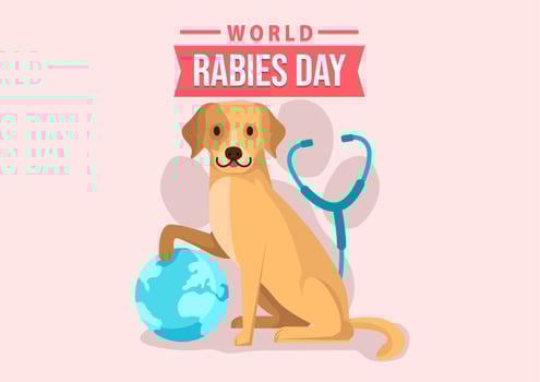 World Rabies Day vector illustration banner. Observed each year on September 28th across the globe. Vector eps 10