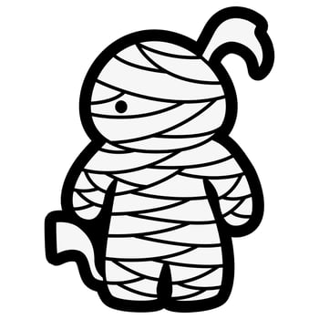 Cute doodle Halloween decorations collection vector