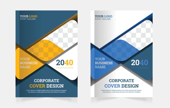 corporate book cover design template a4 or can be used to annual report, magazine, flyer, poster, banner, portfolio, company profile, website, brochure cover design vector