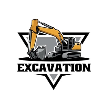 Uexcavator heavy duty construction illustration logo vectorntitled-1 vector