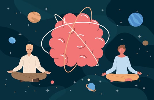 Mindfulness Flat Composition vector
