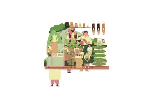 Tea Production Set vector