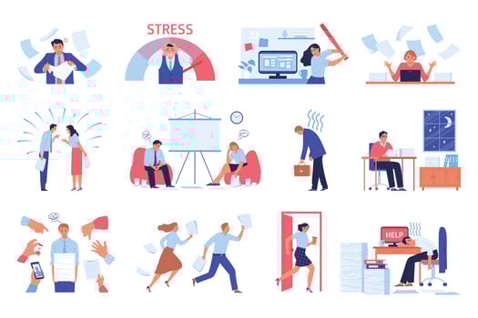 Business Stress Set vector