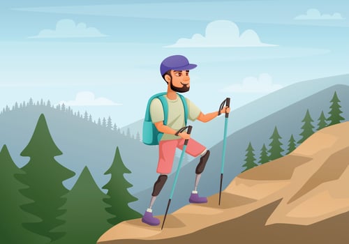 Disabled Man Illustration vector