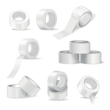 White Duct Tape Set vector