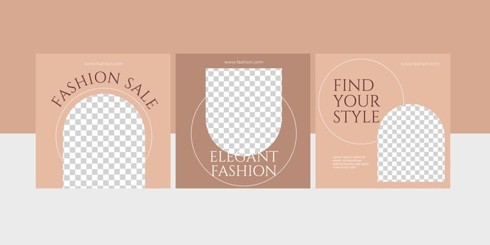 Fashion Social Media Post Collection vector