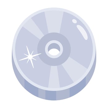 A scalable flat icon of compact disc vector