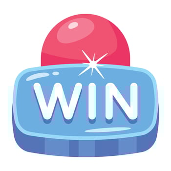 An icon of casino flat vector