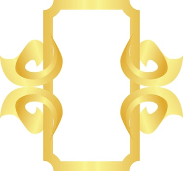 Antique frame with gold color vector