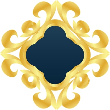 Antique frame with gold color vector
