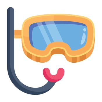 Trendy flat vector of snorkelling