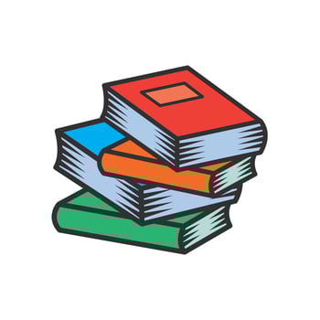 book illustration in trendy flat style vector