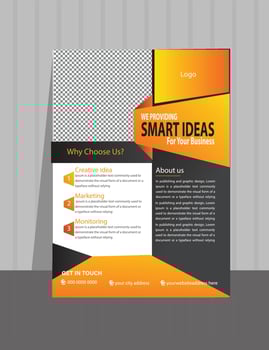 New A4 business flyer design. vector