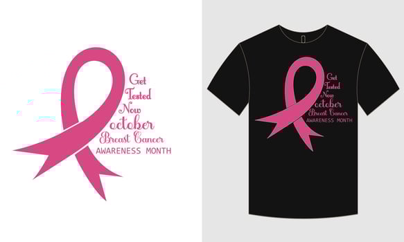 Fight with breast cancer and breast cancer day t-shirt vector