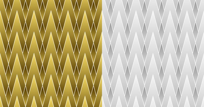 Geometry Diamond Shape Gold And Silver vector