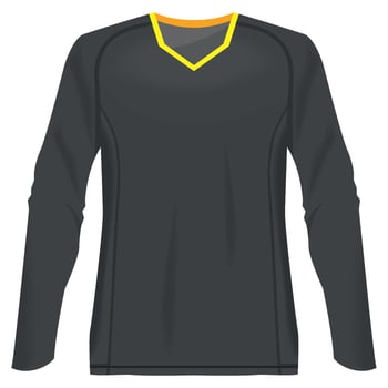 long sleeve jersey front vector