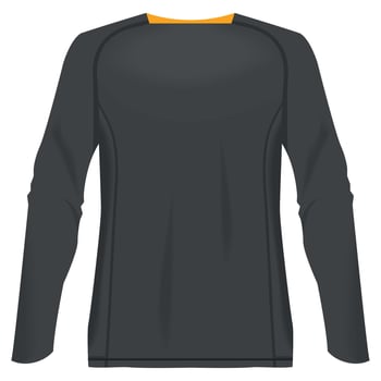 long sleeve jersey back vector