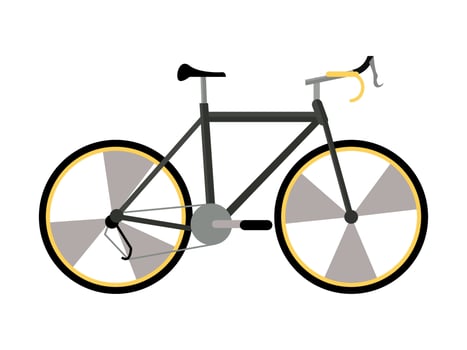 black bicycle vehicle vector