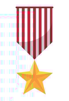 golden star medal vector