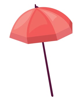 red beach umbrella vector