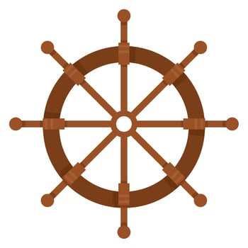 ship rudder wooden vector