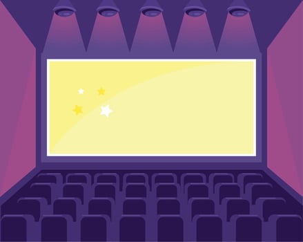 cinema entertainment room vector