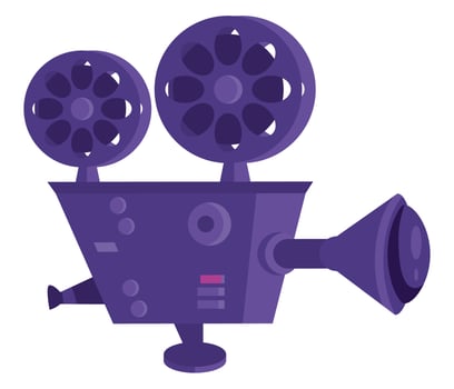 cinematographic purple camera vector
