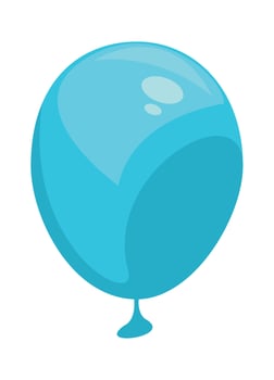 blue balloon helium vector