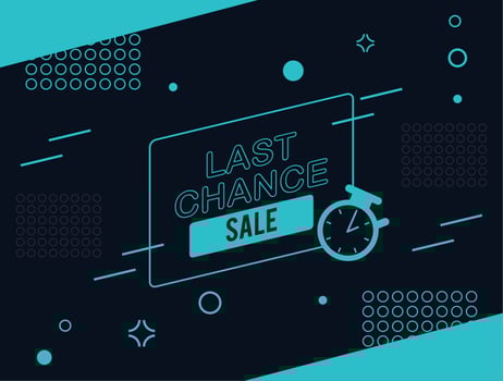 last chance sale poster vector
