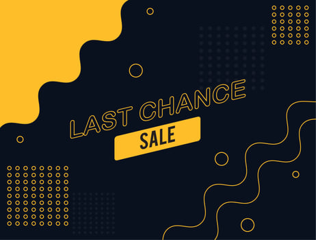 last chance sale banner vector