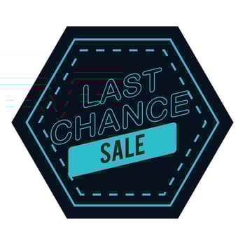 last chance sale label vector