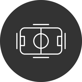 Football Field Line Inverted Icon vector