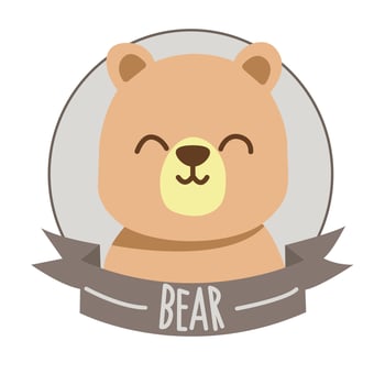 CUTE BEAR LOGO vector