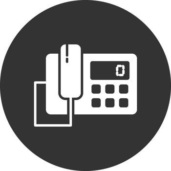 Telephone Glyph Inverted Icon vector