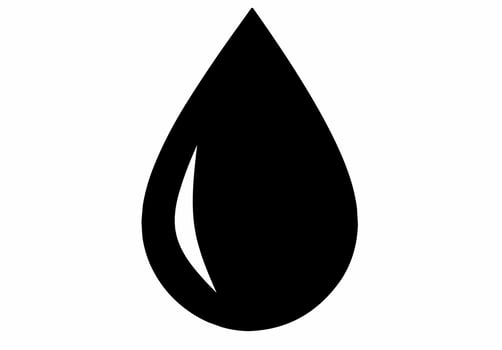 droplet icons isolated on a white background.Drop, aqua, fluid,Water, blood, oil icon vector