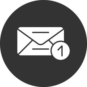 Message Glyph Inverted Icon vector