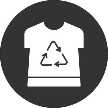 Shirt Glyph Inverted Icon vector