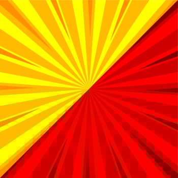 Comic abstract versus background red and yellow vector