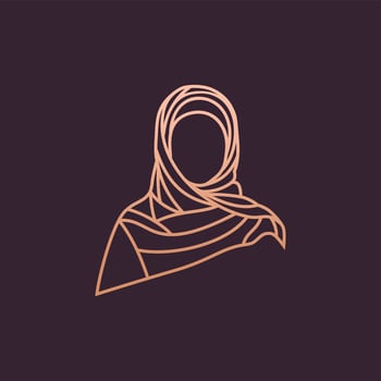 Hijab logo vector. hijab vector graphic design.